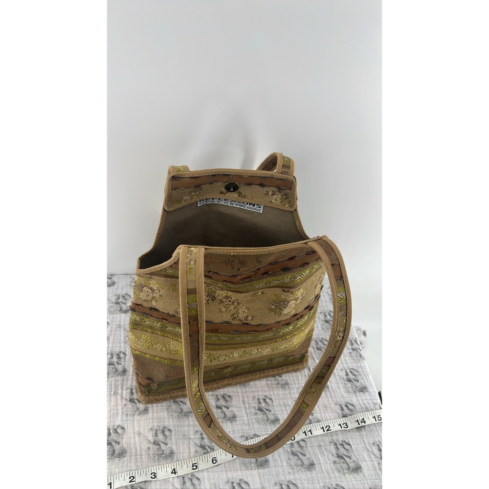 Reflexions by Andre Assous Floral Tapestry Tote Bag‎ Espadrille Base Spain Tan